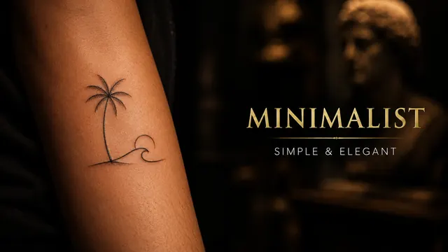 Minimalist tattoo on a forearm, by a Puerto Vallarta tattoo artist