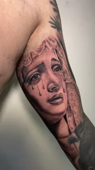 Black & Grey tattoo by Fernando bakir at Xolo tattoo, Puerto Vallarta