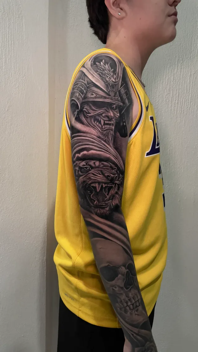 Black & Grey tattoo by Fernando bakir at Xolo tattoo, Puerto Vallarta