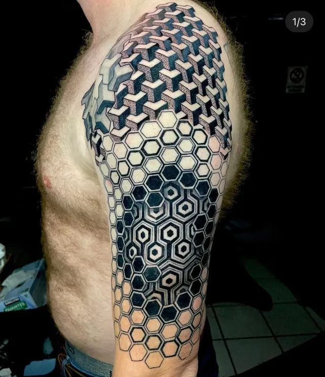 Fine Line tattoo by Kiki Guerrero at Vallarta Ink, Puerto Vallarta