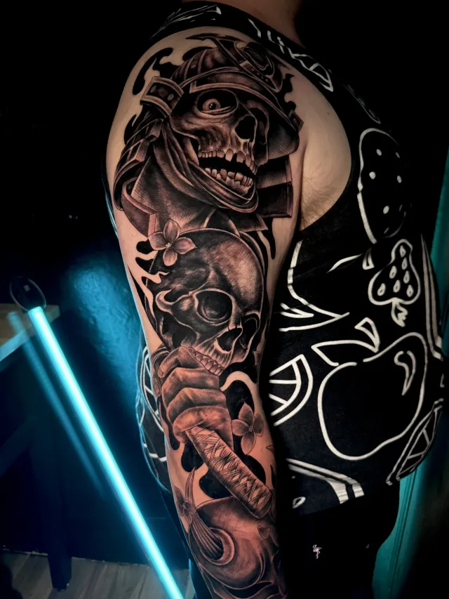 Fine Line tattoo by Kiki Guerrero at Vallarta Ink, Puerto Vallarta