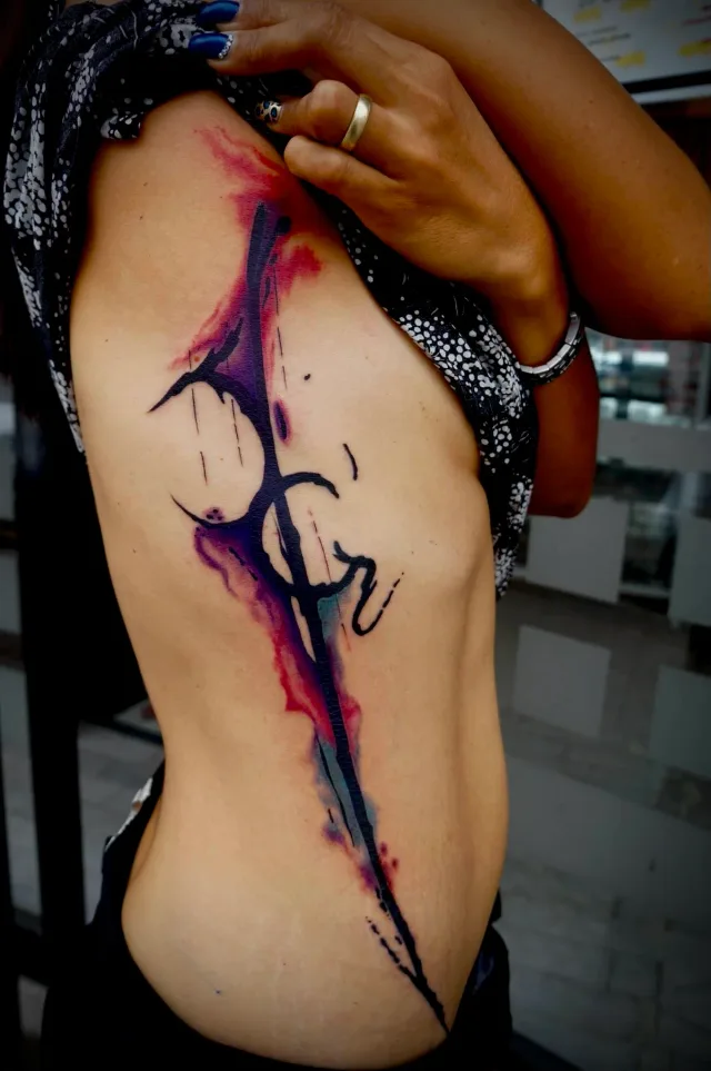Fine Line tattoo by Kiki Guerrero at Vallarta Ink, Puerto Vallarta