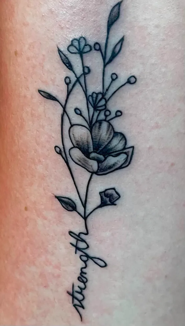 Fine Line tattoo by Kiki Guerrero at Vallarta Ink, Puerto Vallarta