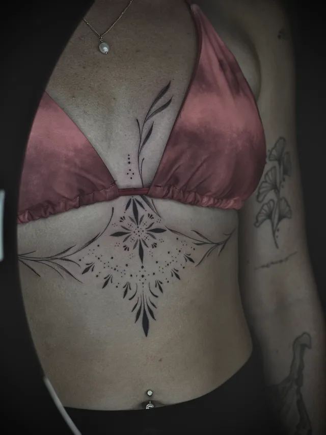 Fine Line tattoo by Christopher Gutierrez, Puerto Vallarta