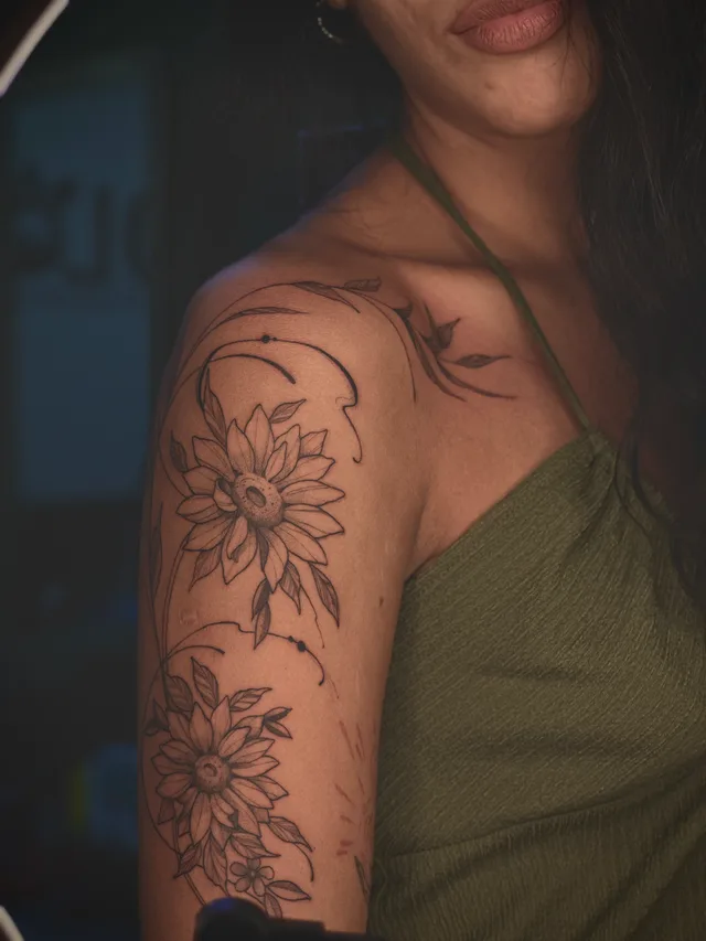 Fine Line tattoo by Christopher Gutierrez, Puerto Vallarta
