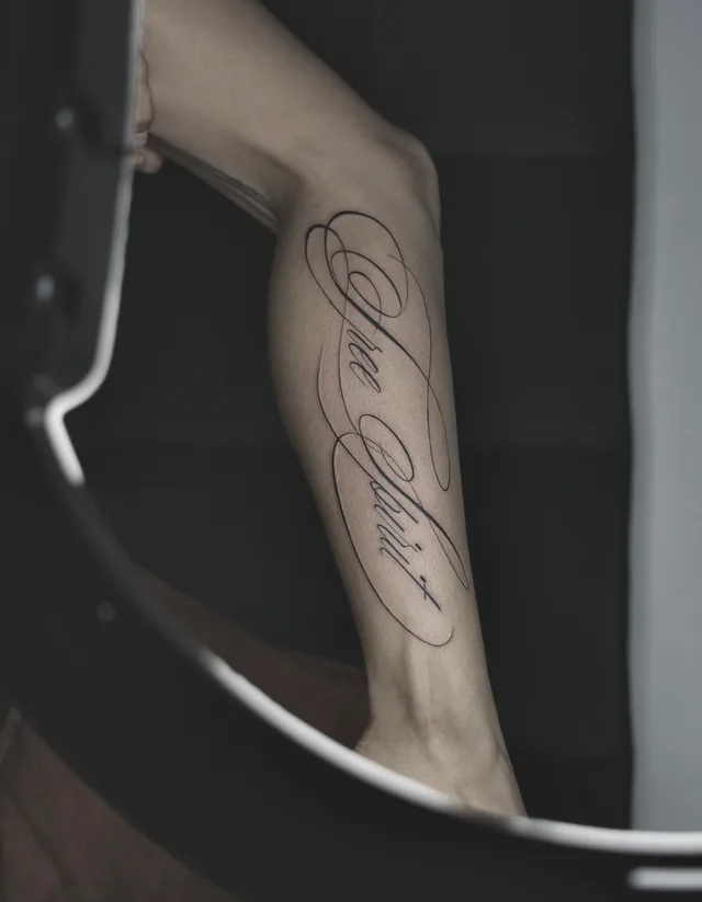 Fine Line tattoo by Christopher Gutierrez, Puerto Vallarta