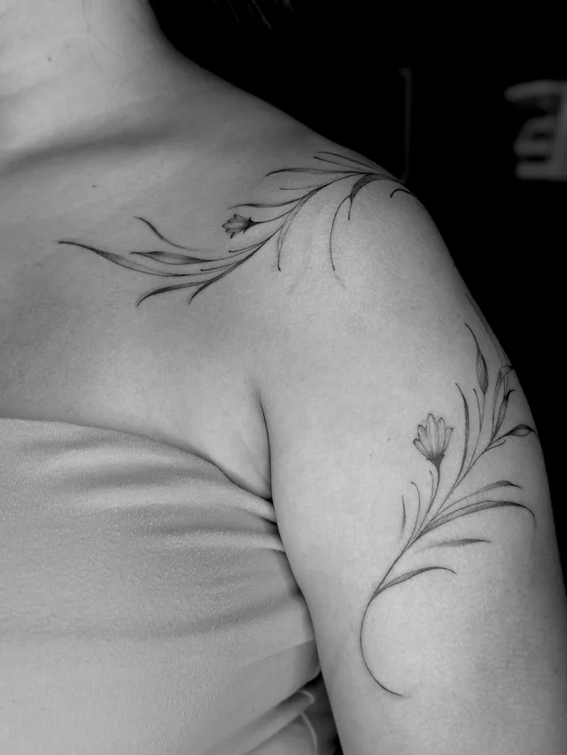 Fine Line tattoo by Christopher Gutierrez, Puerto Vallarta