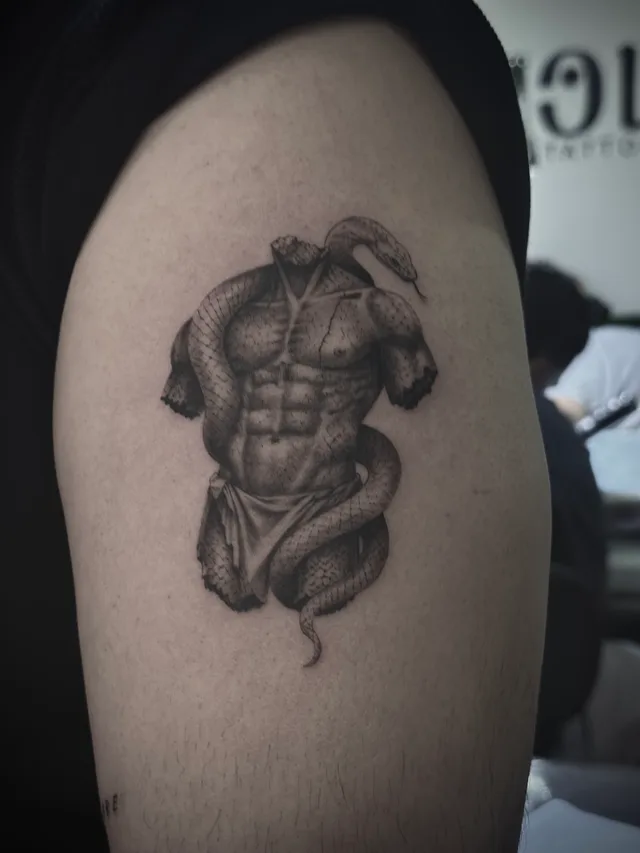 Fine Line tattoo by Christopher Gutierrez, Puerto Vallarta