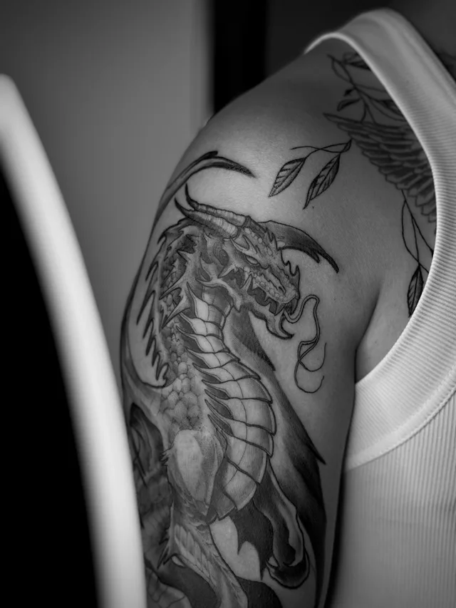 Fine Line tattoo by Christopher Gutierrez, Puerto Vallarta
